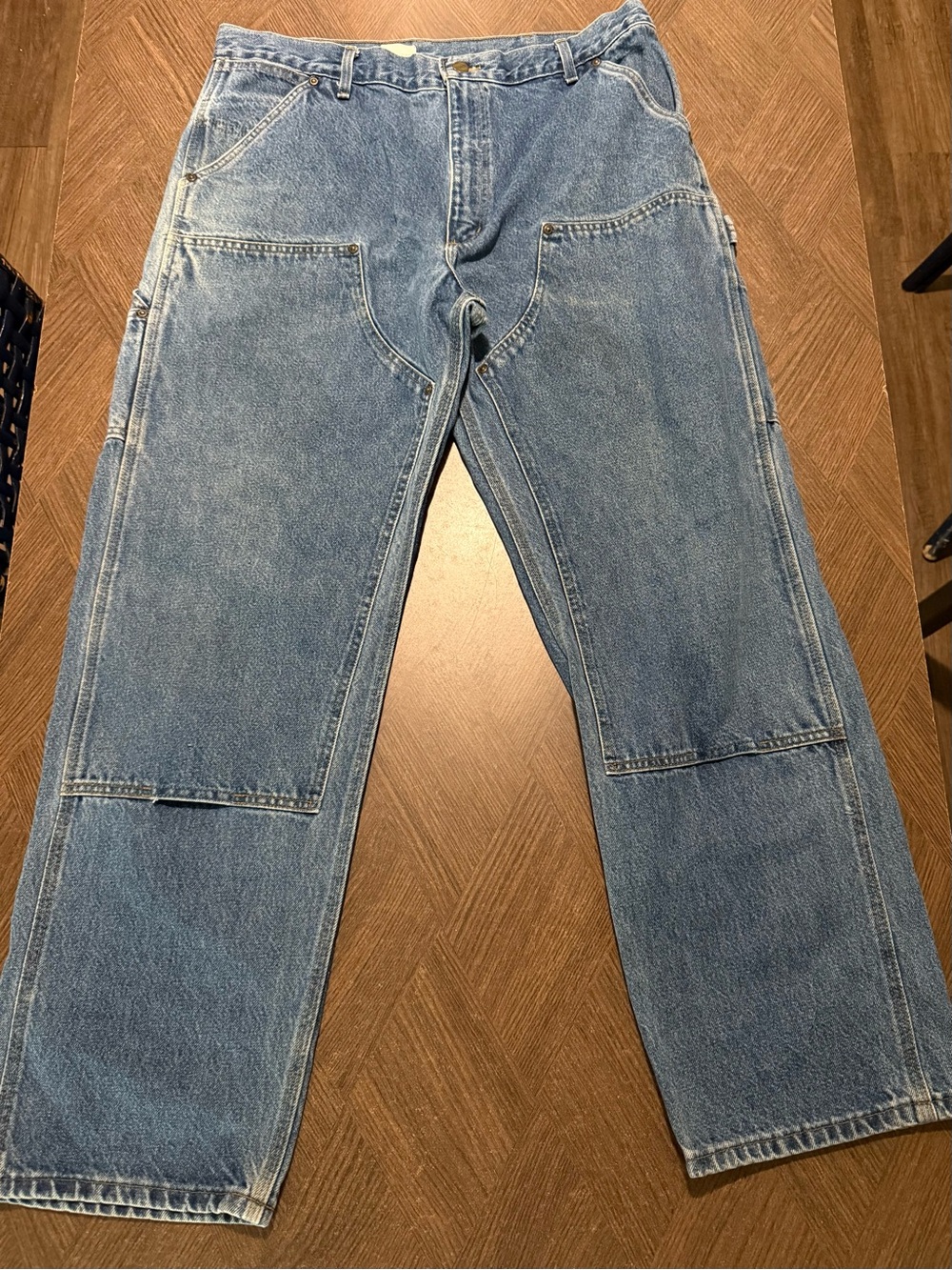 Vintage 2000 Carhartt B73DST Double Knee Carpenter Jeans 38x32 Made USA